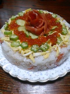 ちらし寿司ケーキ-レシピのメイン写真
