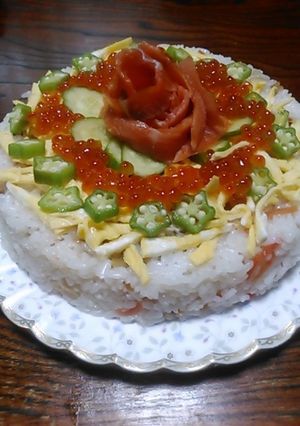 ちらし寿司ケーキ-レシピのメイン写真