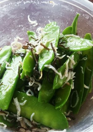 簡単!さやえんどうとじゃこの和え物-レシピのメイン写真