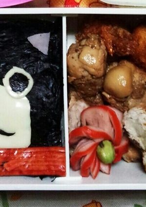 キャラ弁♡詰めるだけ　フユニャン♡のり弁-レシピのメイン写真