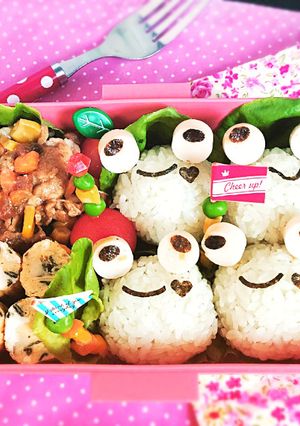 ムダなしキャラ弁 カエルおにぎり弁当-レシピのメイン写真