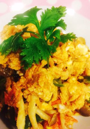 懐かしの味♬卵と野菜のケチャップ炒め♡-レシピのメイン写真