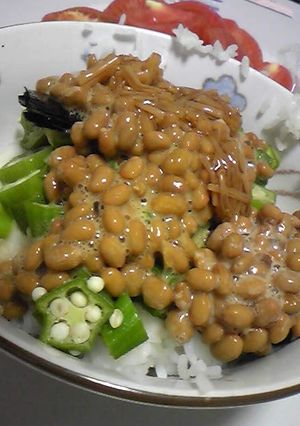 オクラ長芋納豆丼-レシピのメイン写真
