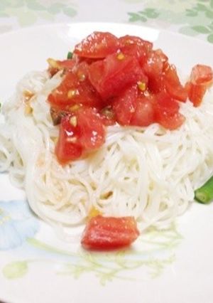 冷製トマトそうめん-レシピのメイン写真