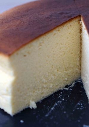 ひび割れないポイント　スフレチーズケーキ-レシピのメイン写真