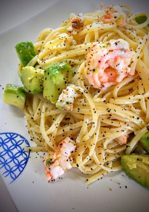 王道。さっぱりエビとアボカドのパスタ-レシピのメイン写真