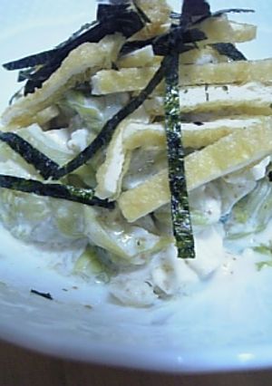 おなかいっぱい、豆腐とレタスのサラダ-レシピのメイン写真