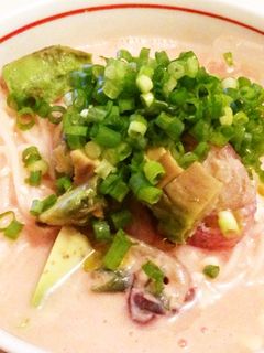 豆腐クリームトマトスープ素麺-レシピのメイン写真