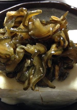 きゅうりの佃煮活用、簡単冷や奴♪-レシピのメイン写真
