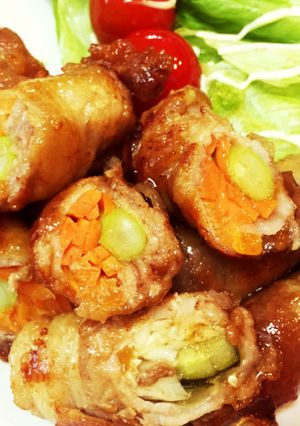 基本と変わり種の2種類肉巻き-レシピのメイン写真