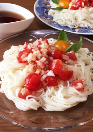 冷製トマトのカペッリーニ風そうめん-レシピのメイン写真