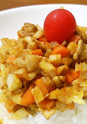 ドライカレー丼！-レシピのメイン写真