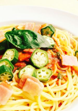 夏はさっぱり！トマトジュースで冷製パスタ-レシピのメイン写真