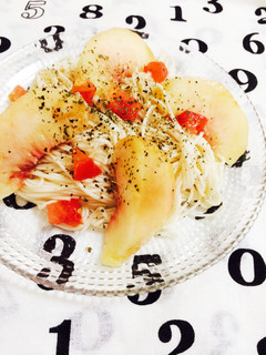 簡単美味しい♡塩トマトと桃のそうめん-レシピのメイン写真
