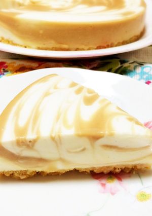 超簡単♪キャラメルマーブルチーズケーキ♡-レシピのメイン写真