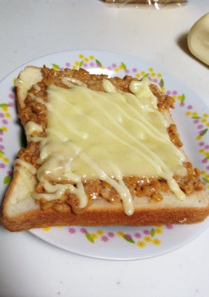 簡単納豆トースト-レシピのメイン写真