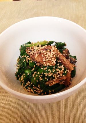 超簡単！ニラとサンマ缶のおつまみ-レシピのメイン写真