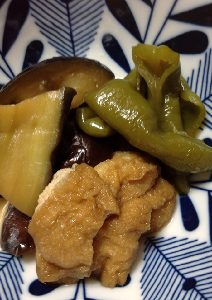 茄子とピーマンとお揚げの煮物-レシピのメイン写真