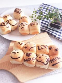 お惣菜ちぎりパン☆スヌーピー☆ミニオンズ-レシピのメイン写真