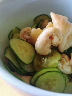 きゅうりと鶏皮の酢の物-レシピのメイン写真