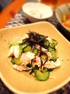 材料4つで簡単★ささみと胡瓜の明太子和え-レシピのメイン写真