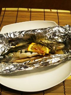 岩魚・ハーブ・ホイル焼き♪魚焼きグリル-レシピのメイン写真