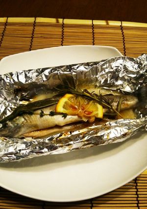 岩魚・ハーブ・ホイル焼き♪魚焼きグリル-レシピのメイン写真
