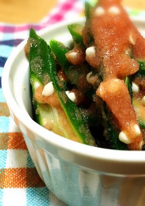 簡単一品！オクラのたらこ麺つゆ和え♪-レシピのメイン写真