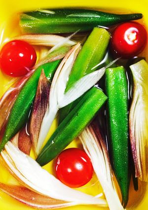 夏バテ防止！オクラとみょうがの酢漬け-レシピのメイン写真