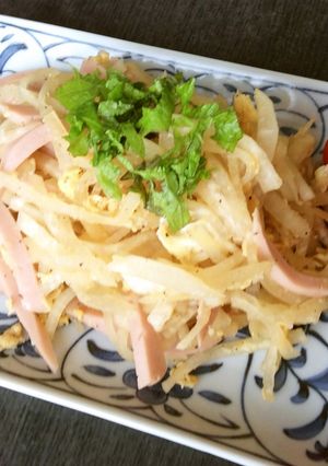大量大根とソーセージの卵甘辛煮-レシピのメイン写真