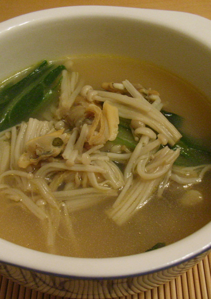 あさりと青梗菜とえのきのスープ-レシピのメイン写真