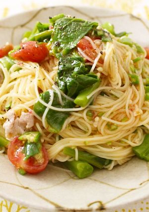 豚肉とオクラのネバネバ冷製パスタ-レシピのメイン写真
