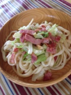 柚子胡椒焼きうどん☆一人ランチに-レシピのメイン写真