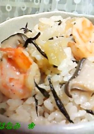 海老と芽ひじきの炊き込みご飯-レシピのメイン写真