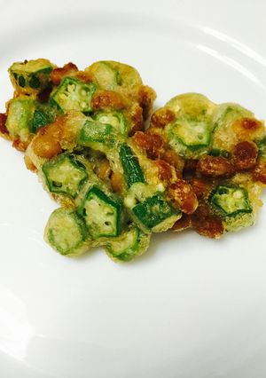 旨い☆納豆とオクラのネバネバ揚げ-レシピのメイン写真