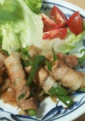 冷蔵庫にあるもので☆ピーマンの肉巻き-レシピのメイン写真