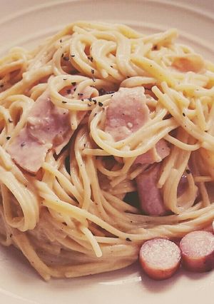 〈豆乳仕立てのカルボナーラ〉-レシピのメイン写真