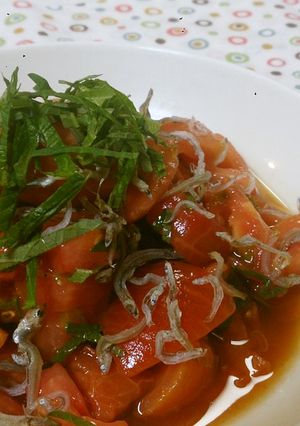 トマト大量消費☆トマトの青しそサラダ☆-レシピのメイン写真
