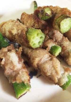 オクラの豚肉巻き-レシピのメイン写真