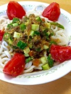 残りカレーで夏休みの冷やしカレーうどん-レシピのメイン写真
