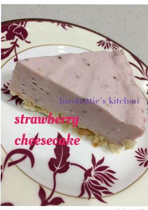豆腐とマシュマロde苺レアチーズケーキ♡-レシピのメイン写真