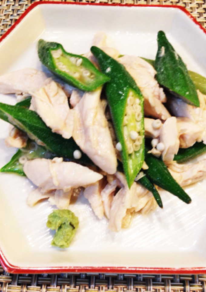 オクラとササミの麺つゆ和え-レシピのメイン写真