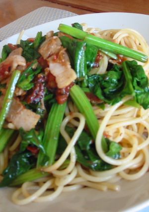 ドライトマトとホウレン草のパスタ-レシピのメイン写真