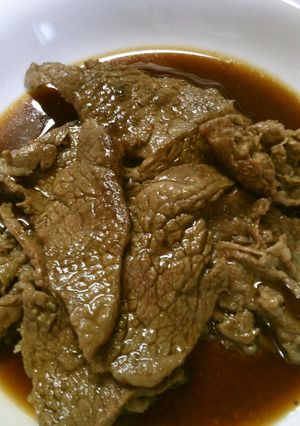 簡単！ 牛焼き肉に バルサミコソース♪-レシピのメイン写真