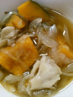 簡単!玉ねぎ かぼちゃ 舞茸の 白だし煮-レシピのメイン写真