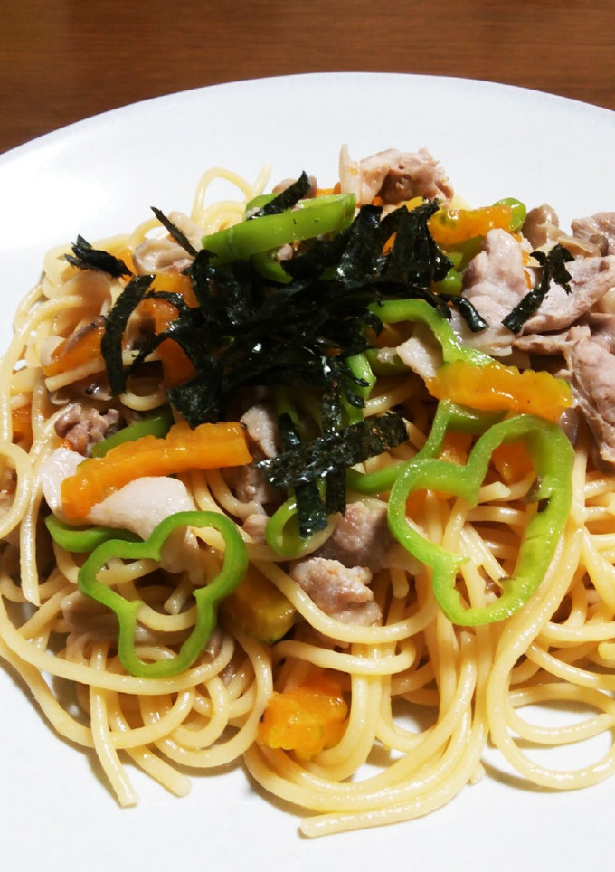 完熟ゴーヤと豚肉の和風パスタ-レシピのメイン写真