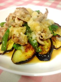 夏バテ知らず、豚肉と夏野菜の揚げ浸し-レシピのメイン写真