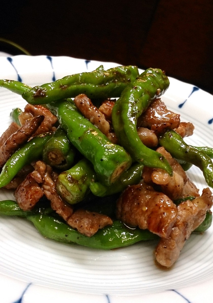 ししとうと豚肉のおつまみ焼き-レシピのメイン写真