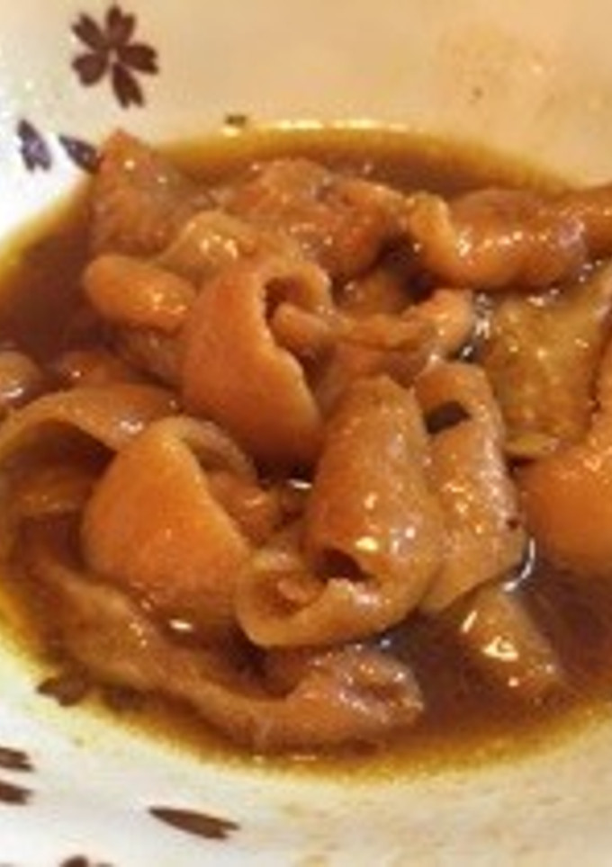 【簡単おつまみ】鶏皮の和風カレー煮込み-レシピのメイン写真