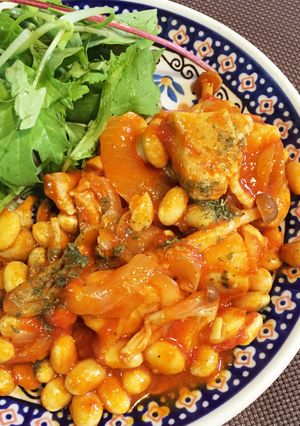 簡単☆大豆たっぷり鶏肉のトマト煮☆-レシピのメイン写真